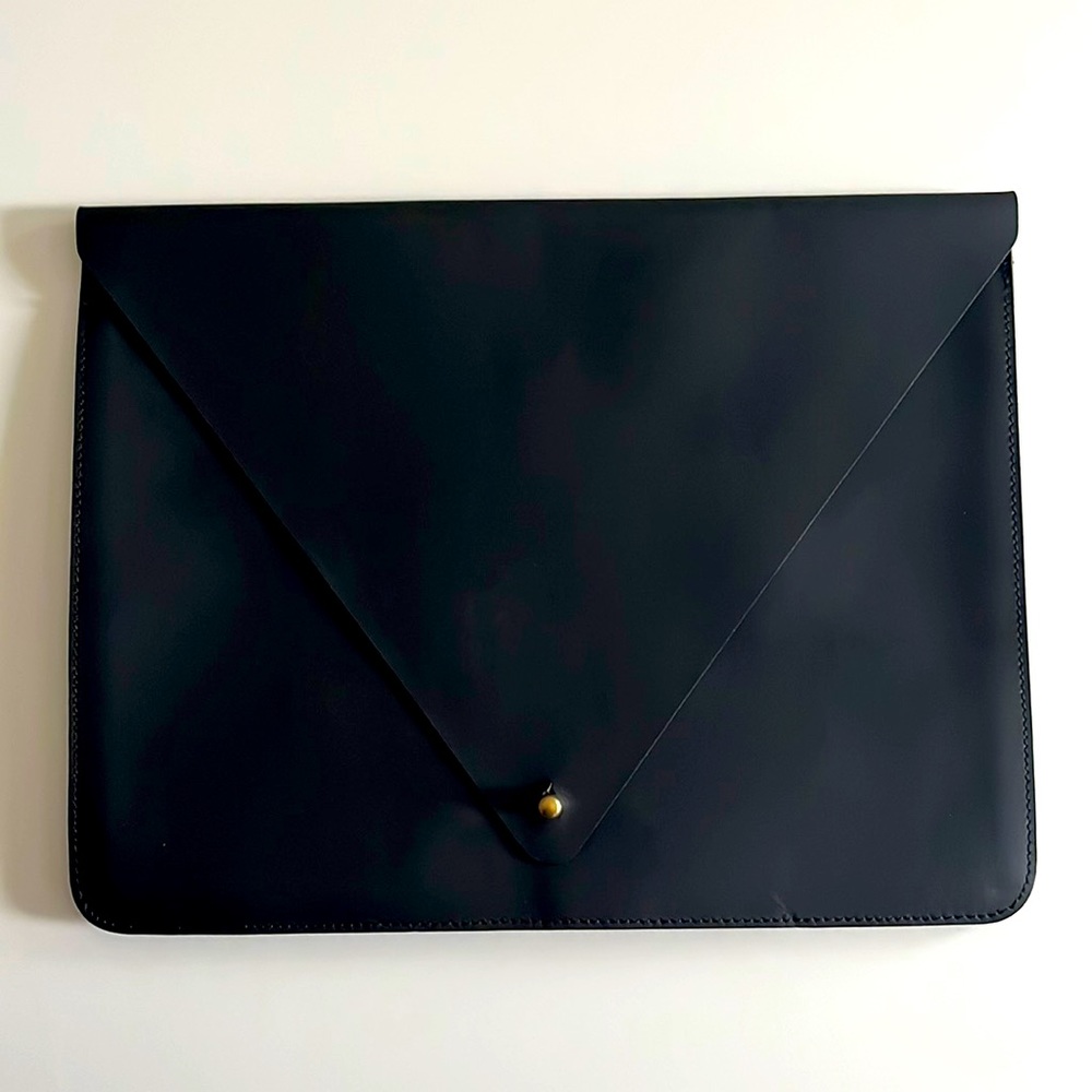 Minor History Black Envelope Clutch, Brand New